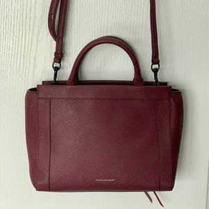 Rebecca Minkoff Burgundy Tote w/ Cross Body Strap